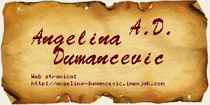 Angelina Dumančević vizit kartica